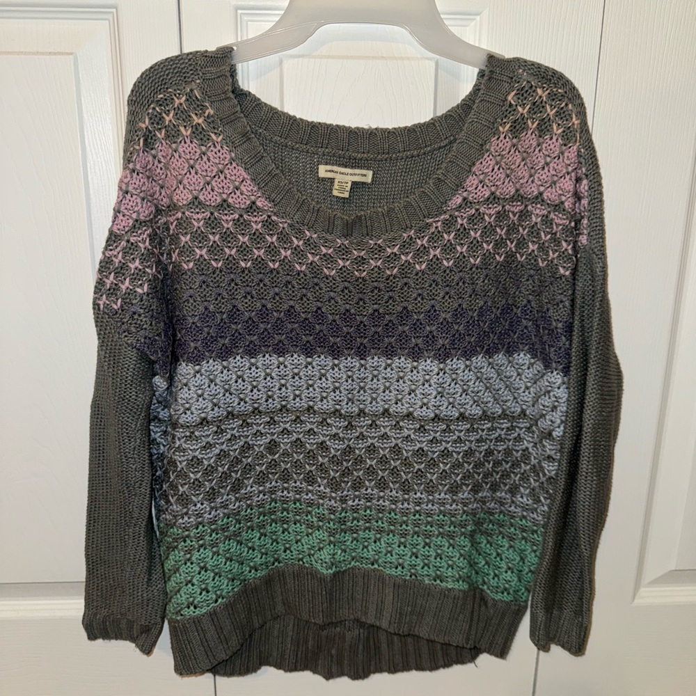 American Eagle Multicolor Knit Sweater